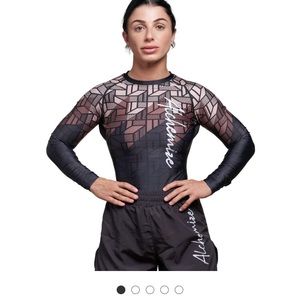 Brown Alchemize Fightwear Rash Guard medium